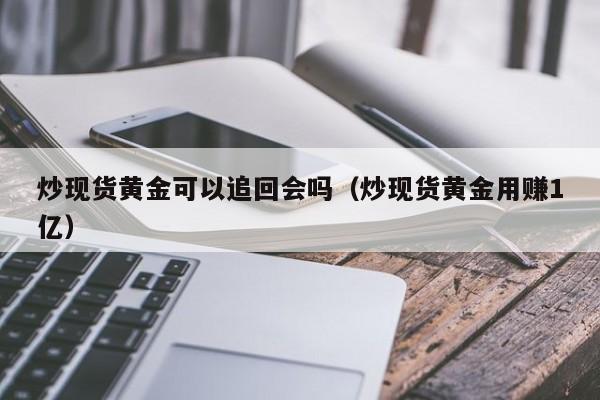 炒现货黄金可以追回会吗(炒现货黄金用赚1亿)